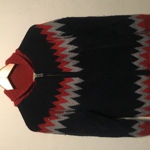 Brooklyn Industries shawl collar zippered sweater